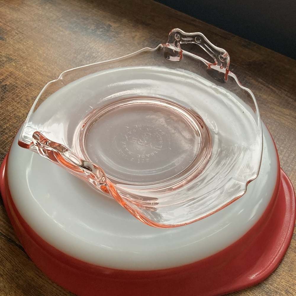 Vintage pink sweets plate